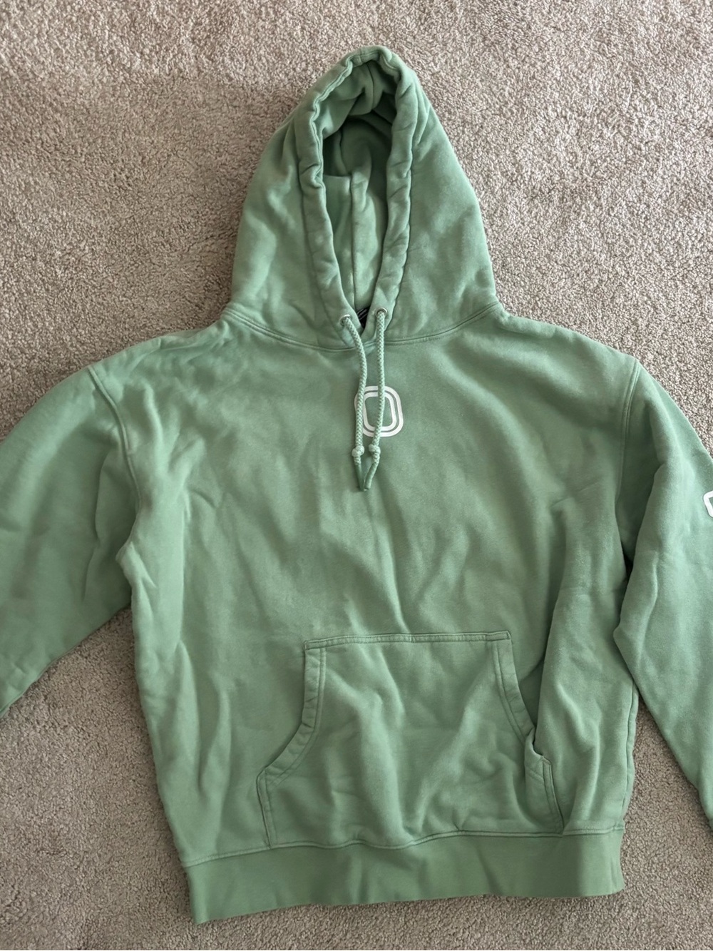 Men's OVERTIME mint Green Pullover Hoodie with Subtle Logo